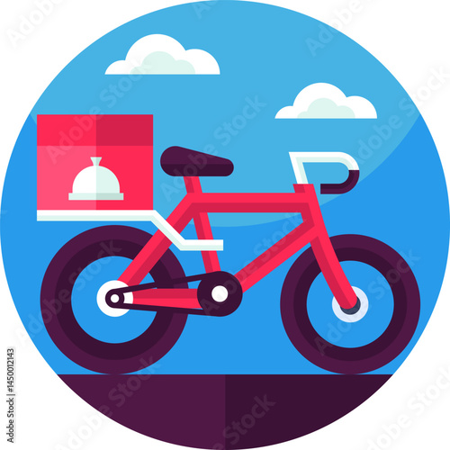 delivery bike illustration on a white background 