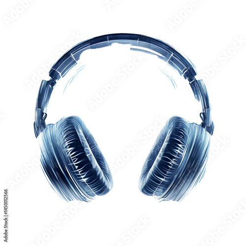  A blue and white icon of headphones with sound waves coming out, on a transparent background.png