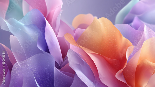 Soft Flowing Petals in Pastel Hues