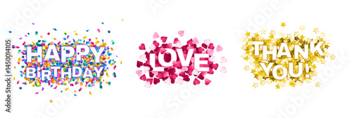 Realistic Hearts and Love Background