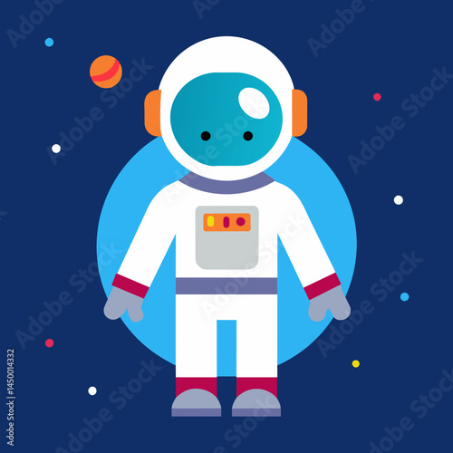 astronaut in space, vector illustration