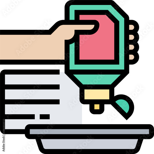 dishwashing illustration on a white background 