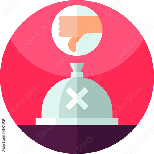 dislike illustration on a white background 