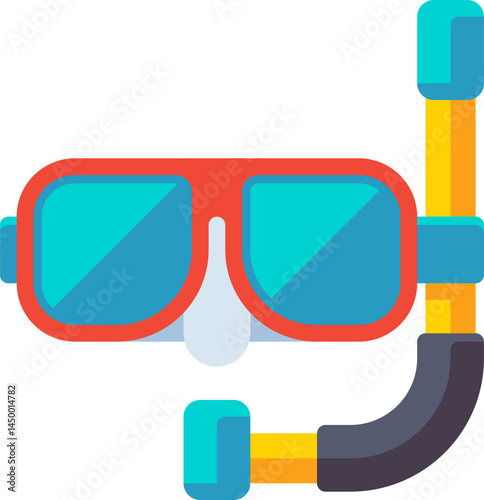 diving mask illustration on a white background 