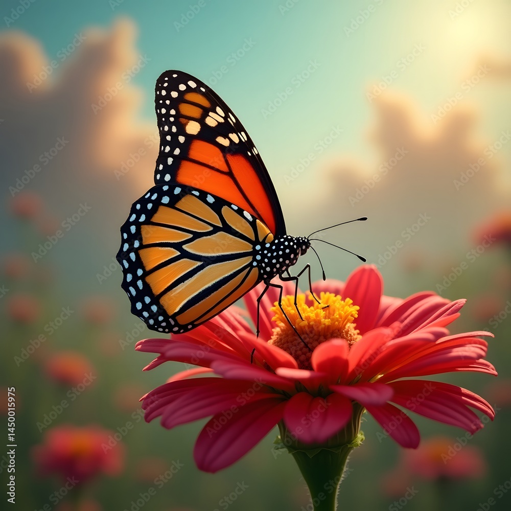 monarch butterfly on flower monarch butterfly on flower