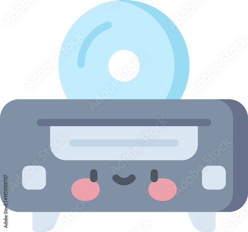 dvd player illustration on a white background 