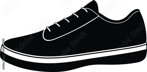 single sneaker shoe on white background