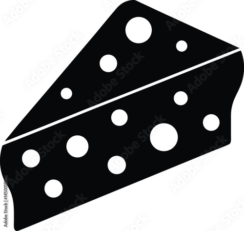 slice of cheese with holes on white background