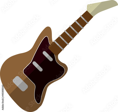 electric guitar illustration on a white background   