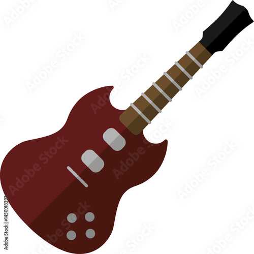 electric guitar illustration on a white background    