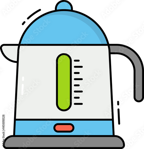 electric kettle illustration on a white background 