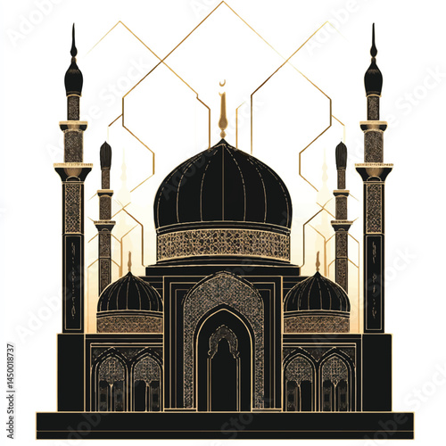 Mosque with domes- AI generated