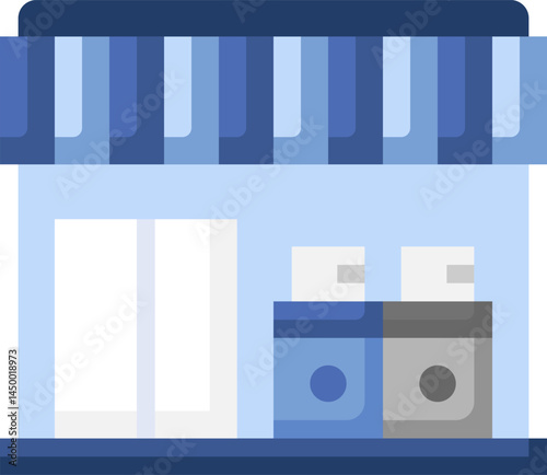 electronics shop illustration on a white background 