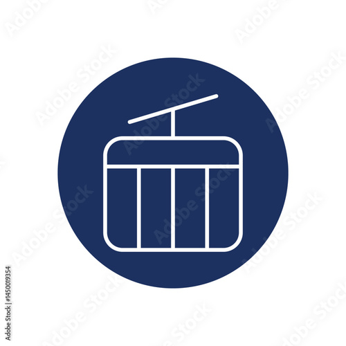 Cable Car icon vector stock illustration