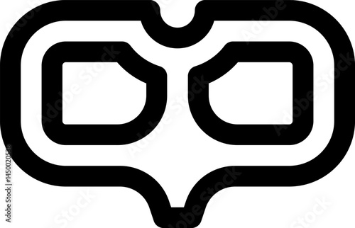 eye mask illustration on a white background     