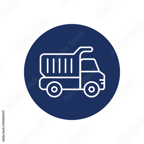 Dump Truck icon vector stock illustration