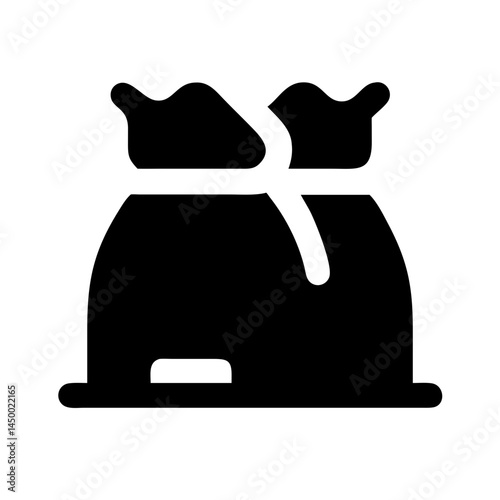 sandbags silhouette on transparent background for web and graphic design