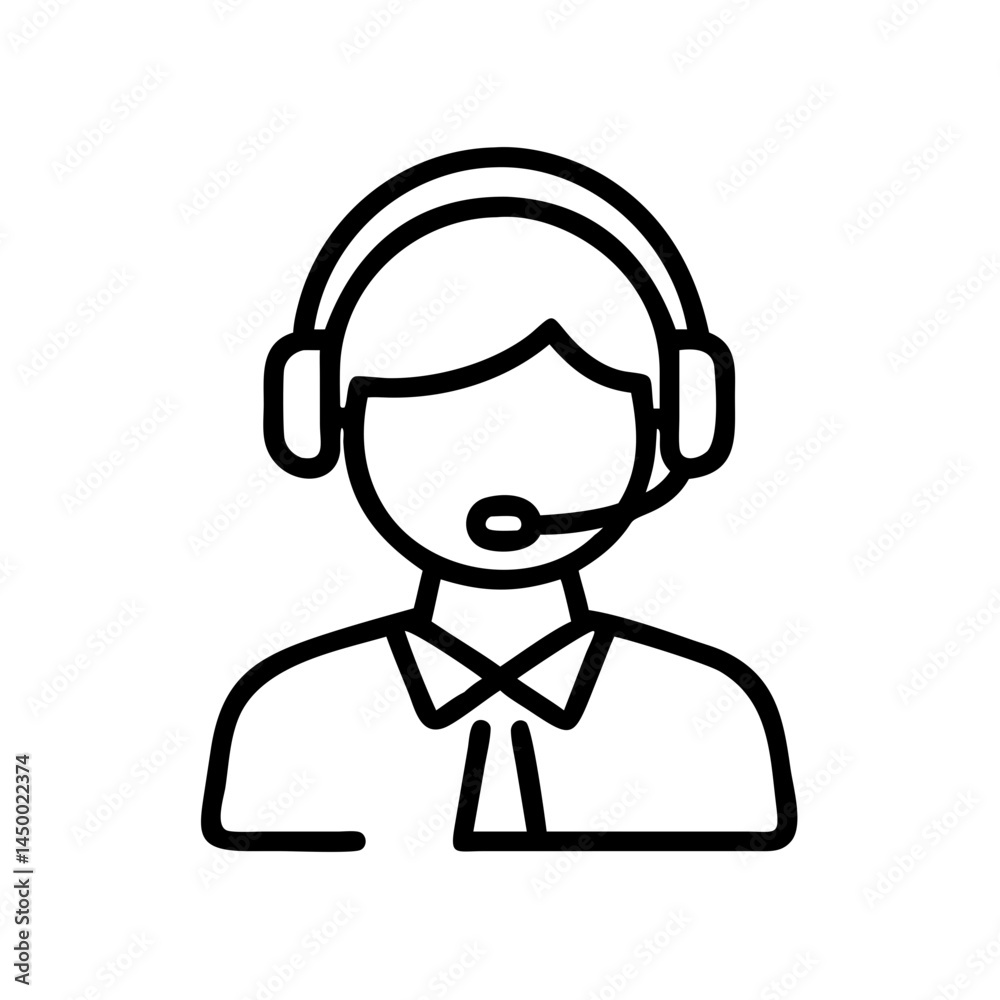 support agent with headset customer service on transparent background for web and graphic design support agent with headset customer service on transparent background for web and graphic design