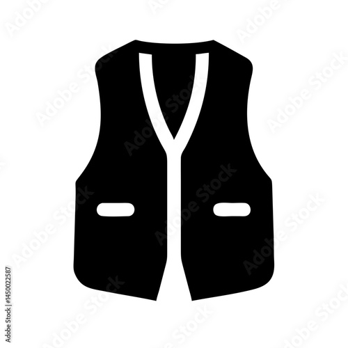 vest silhouette on transparent background for web and graphic design