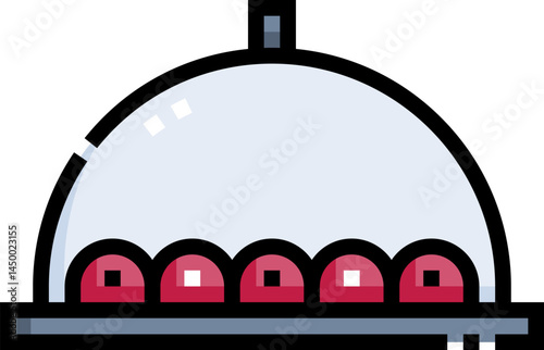 food tray illustration on a white background    