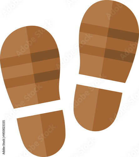 footprint illustration on a white background 