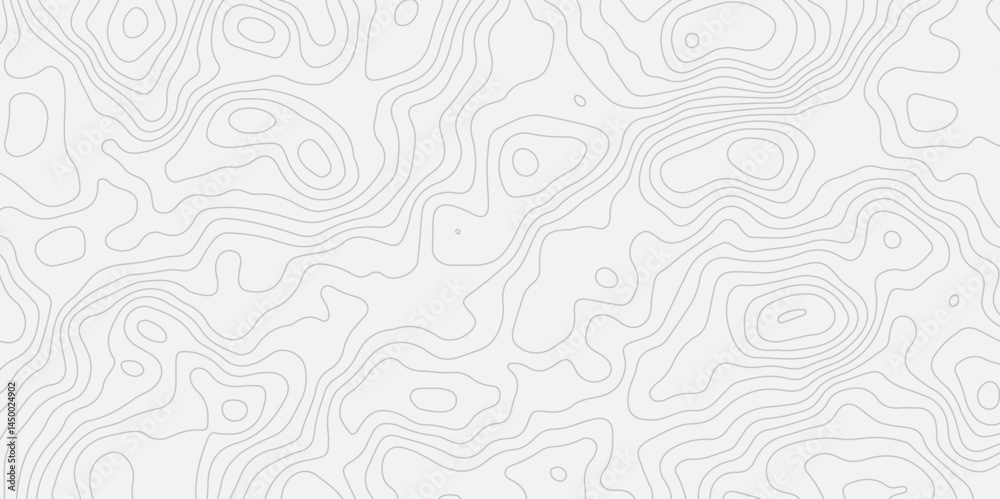 Abstract Topographic map design with Seamless pattern with lines . geographic contour map paper texture.  Retro topographic map. geographic mountain relief. terrain path isolated on background.