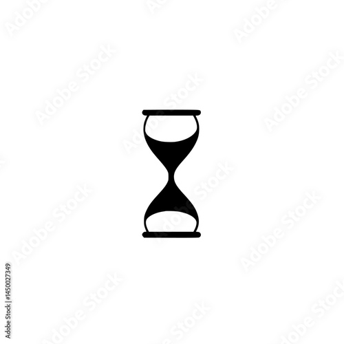 Classic hourglass design symbolizing the passage of time in a minimalist style