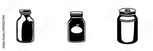 Glass jars in various shapes and sizes displayed against a simple white background highlighting their unique designs and contents
