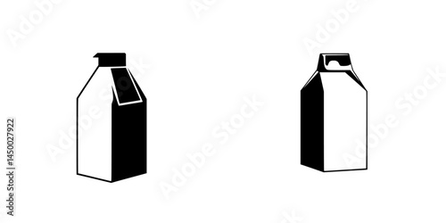 Different styles of milk carton designs displayed side by side for comparison in a minimalist layout