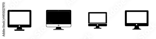 Different types of computer monitors showcasing varied designs and styles for users in a digital workspace