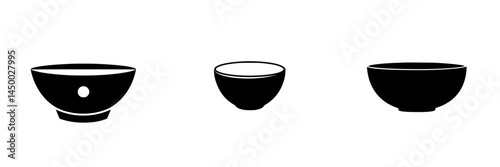 Different styles of bowls arranged in a row showcasing diverse shapes and sizes ideal for various culinary uses in a minimalist design