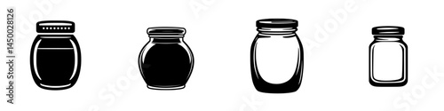 Various jars showcasing different shapes and designs for storage and presentation of food items