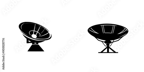 Satellite dishes designed for communication and broadcasting, showcasing technology in modern connectivity