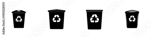 Different types of recycling bins showcased in a clean environment for waste management awareness