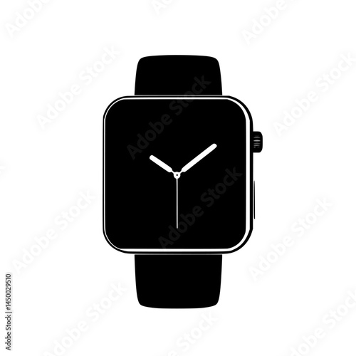 Modern smartwatch design featuring a sleek, minimalist aesthetic in black and white colors suitable for various occasions