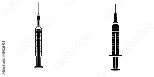 Different types of syringes shown side by side highlighting medical equipment used in healthcare settings