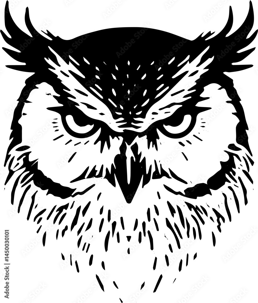 Obraz premium owl head vector 