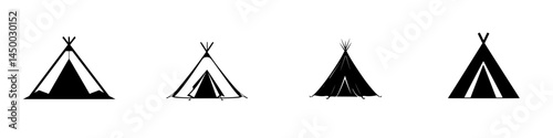 Artistic representations of teepees showcasing traditional Native American shelter design and culture