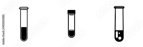 Laboratory test tubes with differing liquid levels showing reaction possibilities and experimental setups