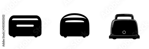 Various designs of toasters showcasing different styles and functions in a kitchen setting