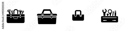 Various toolbox designs representing essential tools for home repairs and construction projects