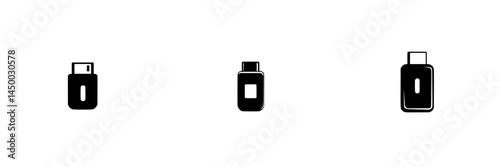 Different types of USB connectors displayed in a minimalistic layout on a white background