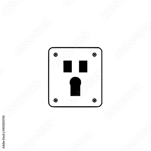 Electrical outlet with a unique lock feature designed for security installation in residential settings