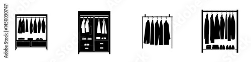 Organizing different styles of clothing storage solutions in minimalist design for modern spaces