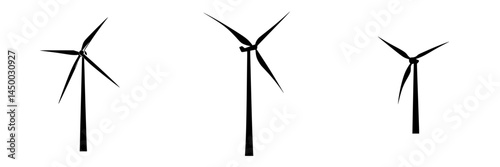 Wind turbines standing tall in a renewable energy field on a sunny day showcasing sustainable technology
