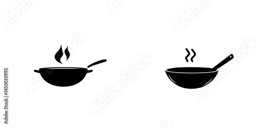 Cooking utensils with steam rising in a kitchen setting during a vibrant culinary session
