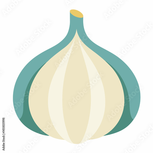 Garlic icon on white background
