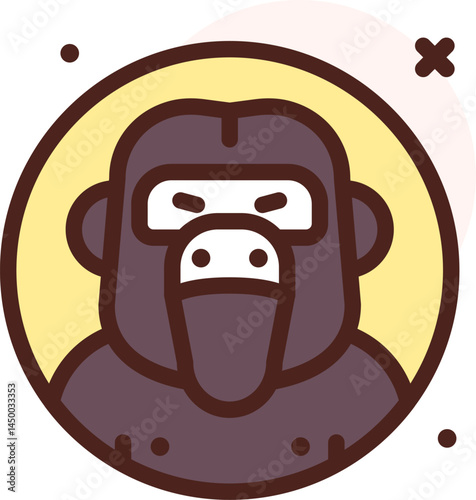 gorilla illustration on a white background 