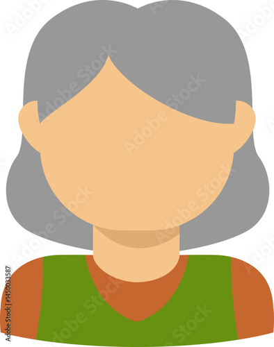 grandmother illustration on a white background    