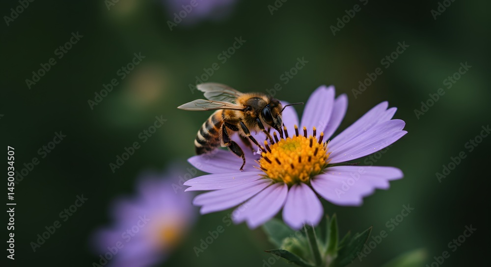 Honeybee on Lavender Flower: A Serene Macro Photograph Honeybee on Lavender Flower: A Serene Macro Photograph